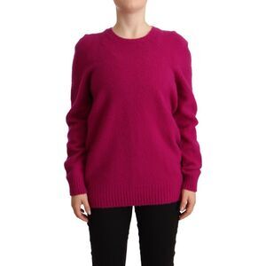 Drumohr Dark Pink Long Sleeves Round Neck Pullover Women's Sweater
